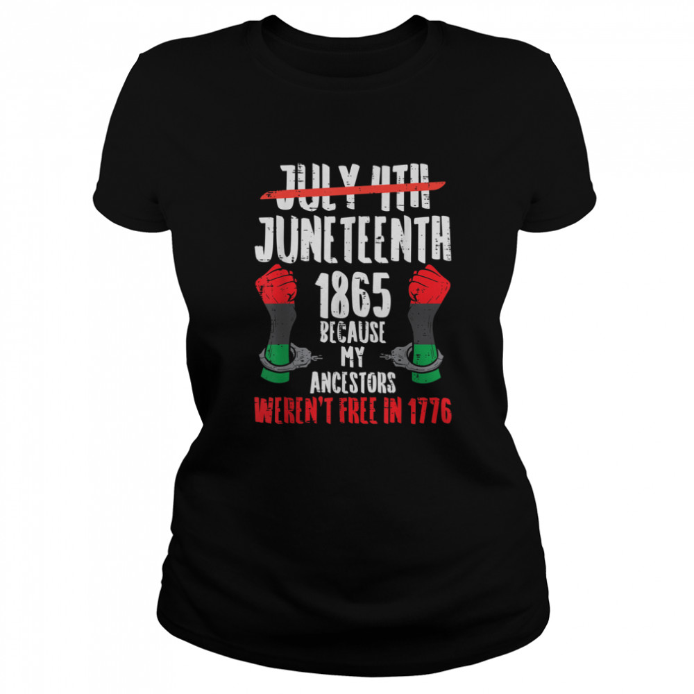 Juneteenth 1865 African Fist Black History Pride BLM Gift T- Classic Women's T-shirt