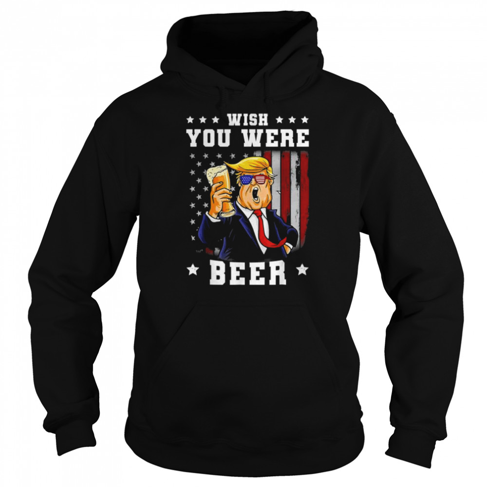 Make beer great us flag july again 4th Trump beer shirt Unisex Hoodie
