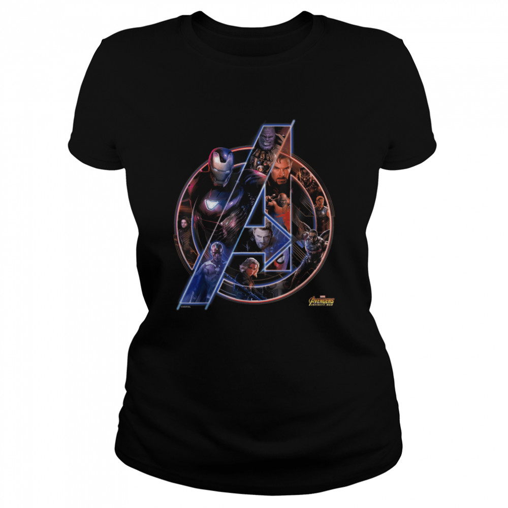 Marvel Avengers Infinity War Neon Team T- Classic Women's T-shirt