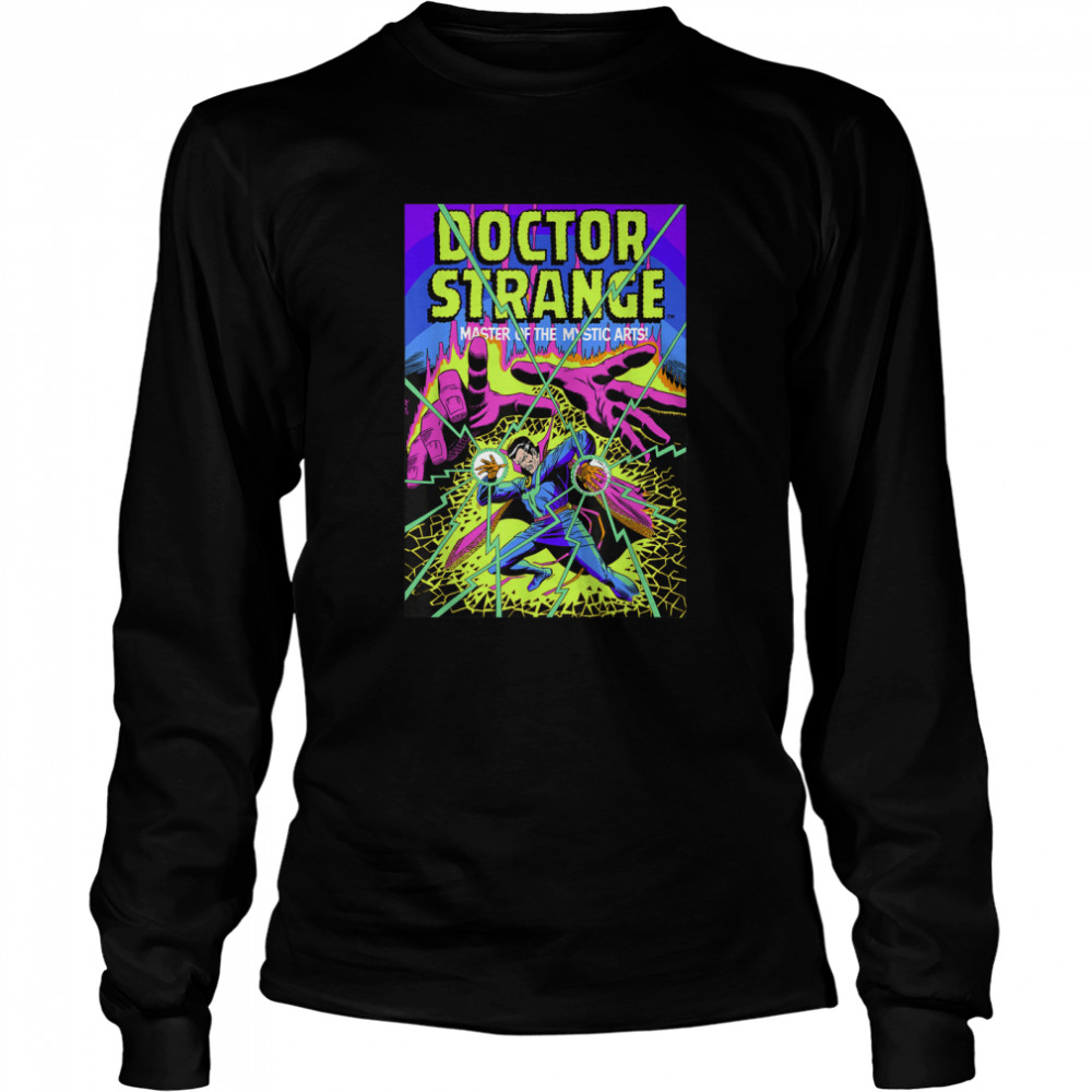 Marvel Doctor Strange Mystic Arts Neon Graphic T- Long Sleeved T-shirt