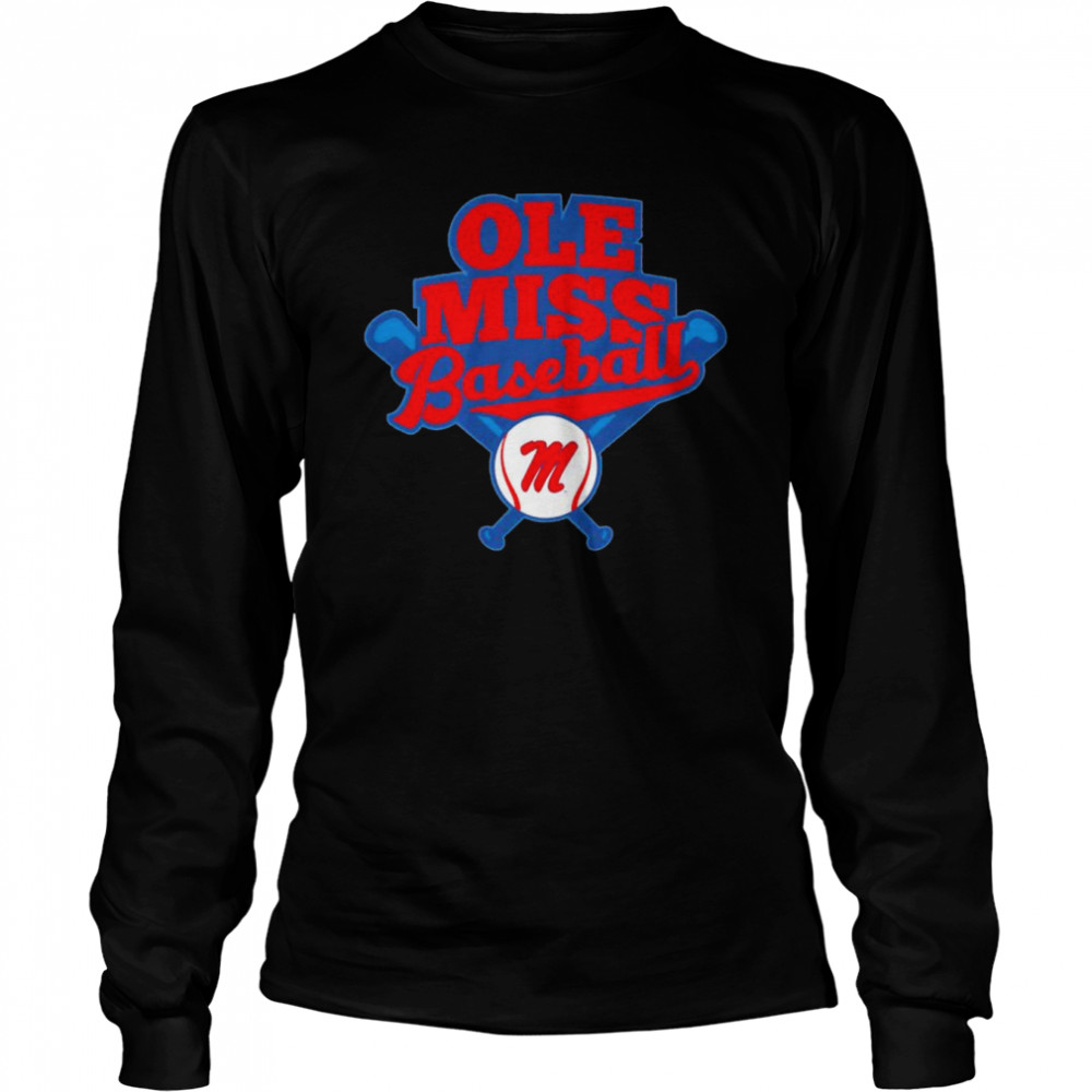 Ole Miss Rebels baseball shirt Long Sleeved T-shirt