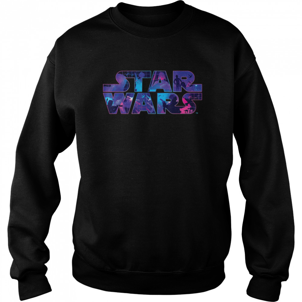 tar Wars Logo Retro 90s Twinkling Stars T- Unisex Sweatshirt