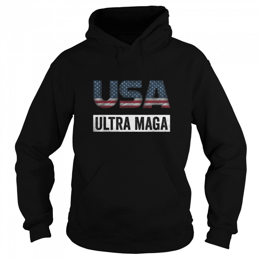 Ultra Maga Anti Joe Biden Retro USA American Flag T- B0B1863VQV Unisex Hoodie