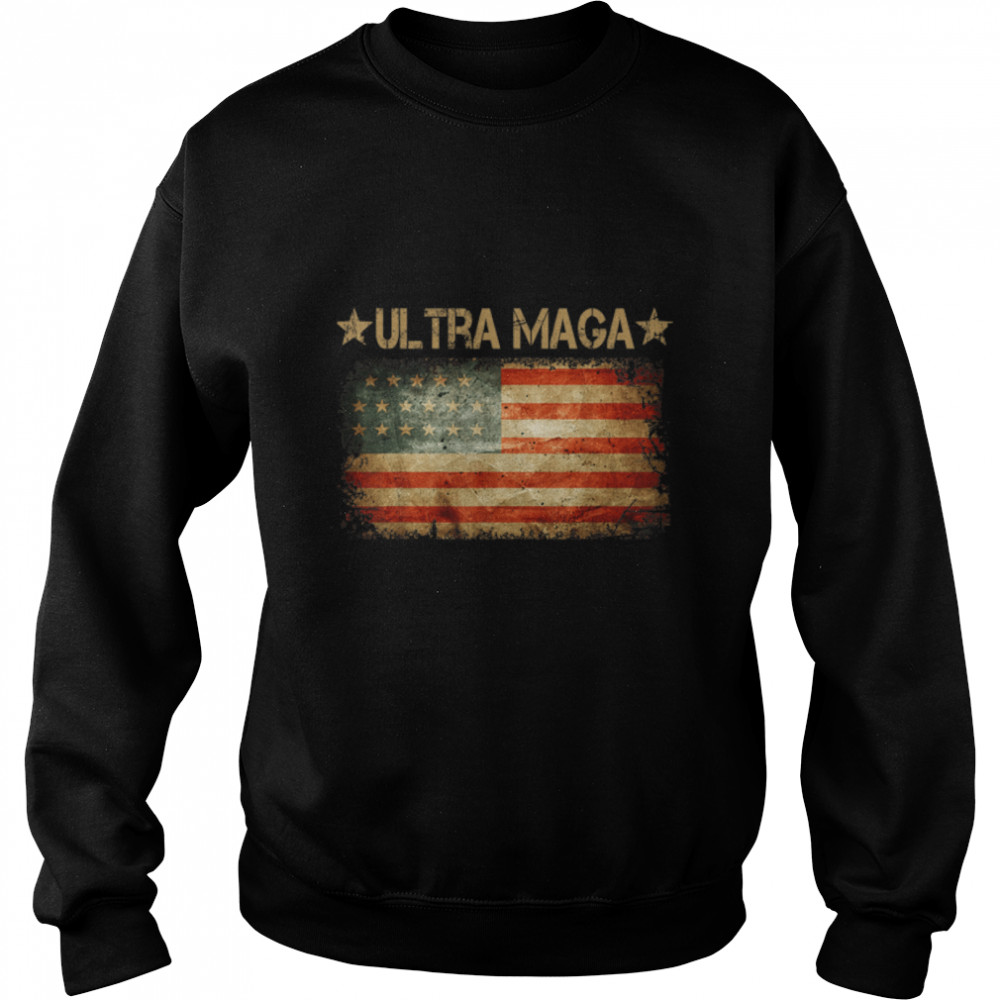 US Flag Anti Joe-Biden Ultra Maga Proud Ultra-Maga T- B0B187BFH9 Unisex Sweatshirt