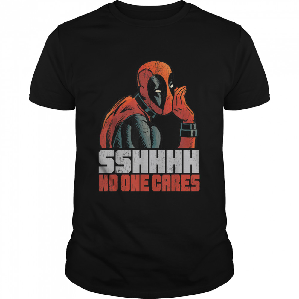 Marvel Deadpool SSHHHH No One Cares Whisper T-Shirt