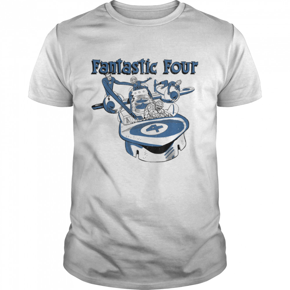 Marvel Fantastic Four Group Shot Fantasticar T-Shirt