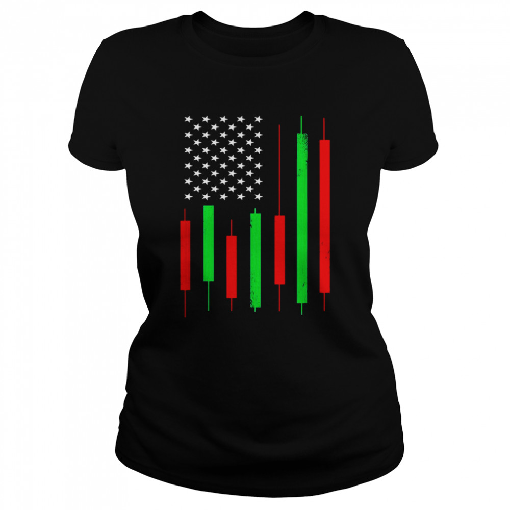 HODLn Stock chart American flag stock trader  Classic Women's T-shirt