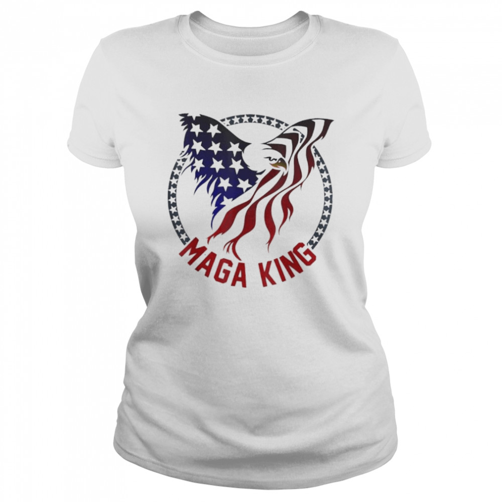 Mega king eagle usa flag proud ultra maga Trump 2024 shirt Classic Women's T-shirt