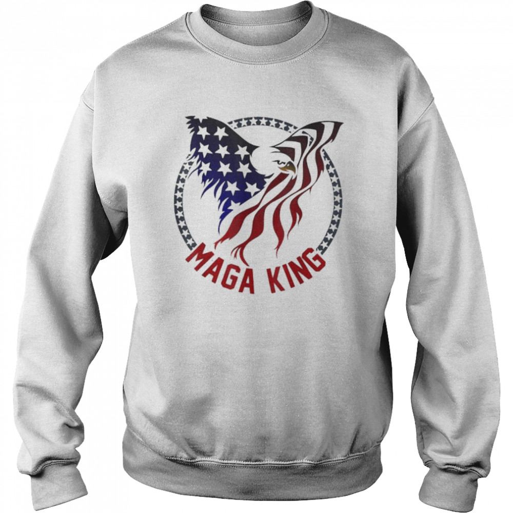 Mega king eagle usa flag proud ultra maga Trump 2024 shirt Unisex Sweatshirt