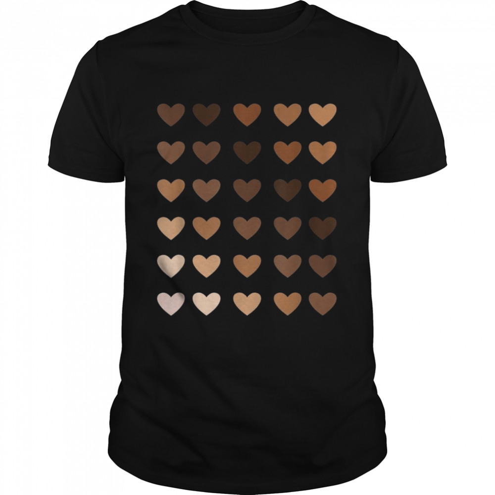 Melanin hearts for melanated african pride and love Shirt