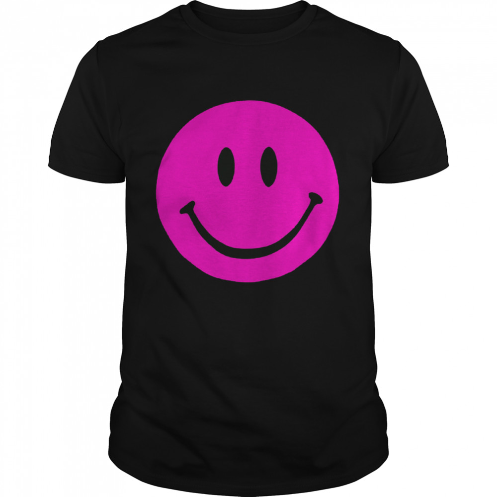 Pink Smiley Face Retro Pink Happy Face Pink Smiley Shirt