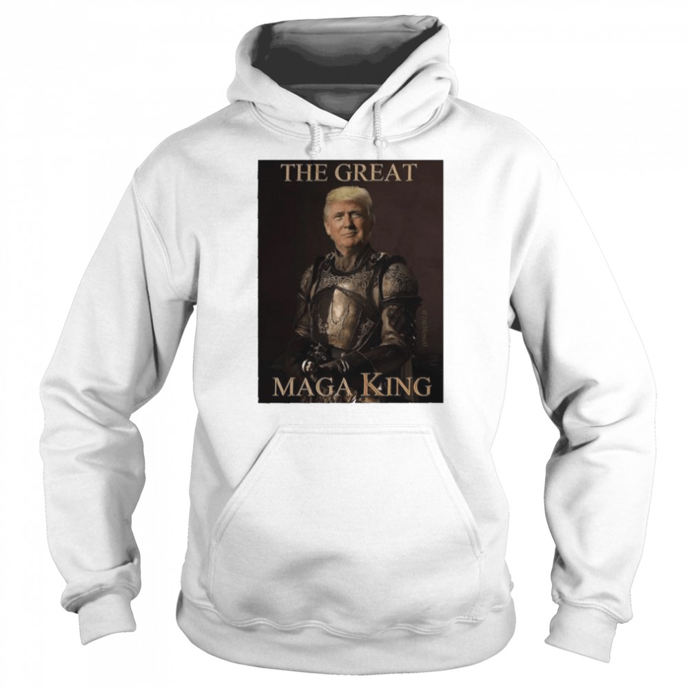 The great maga king with a picture of Trump shirt Unisex Hoodie