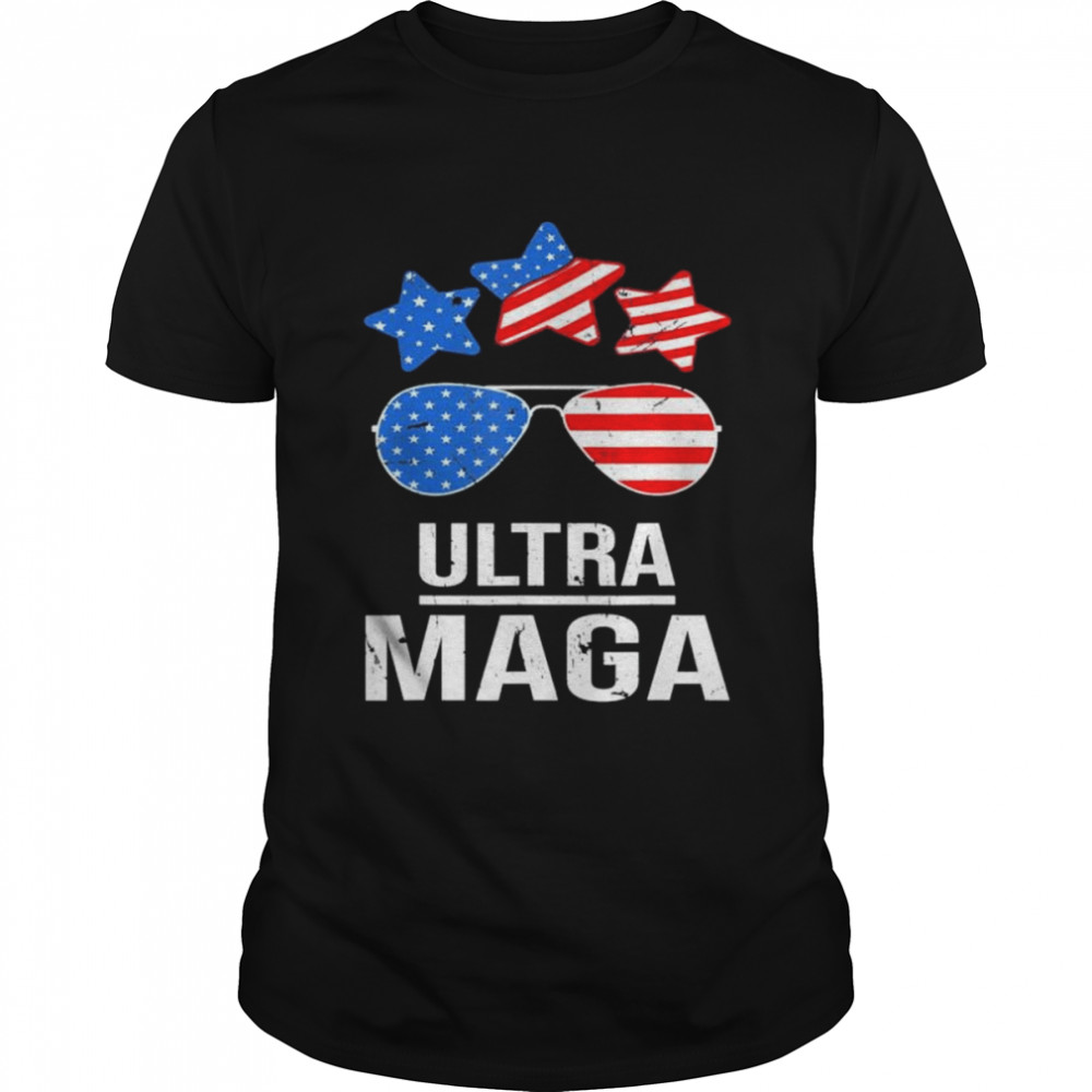 Ultra maga us flag sunglasses ultramaga shirt