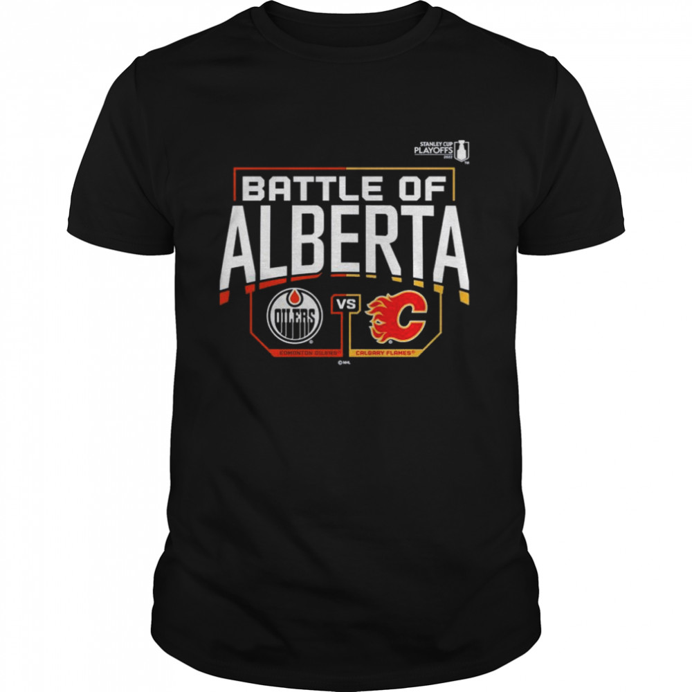 Calgary Flames vs Edmonton Oilers 2022 Stanley Cup Playoffs Battle of Alberta T-Shirt