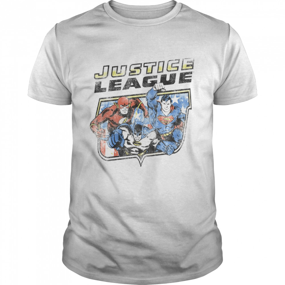 Justice League Classic American Hero Collage shirt