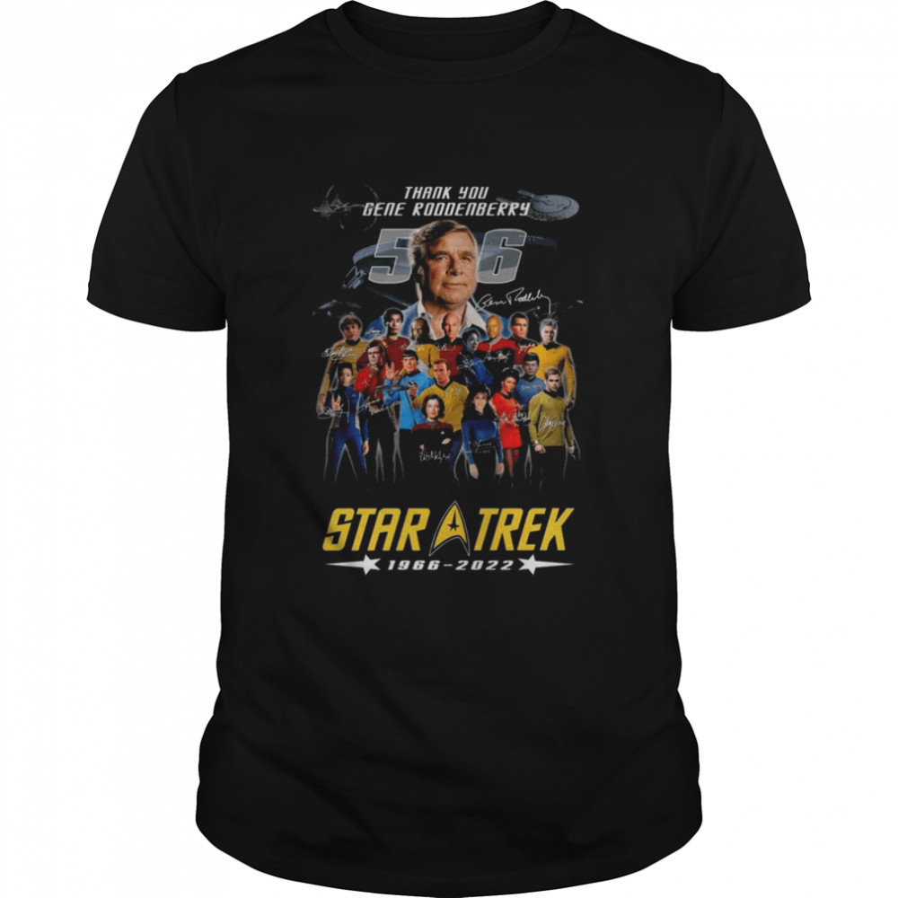 Thank You Gene Roddenberry 56 Star Trek 1966 2022 Signature Shirt
