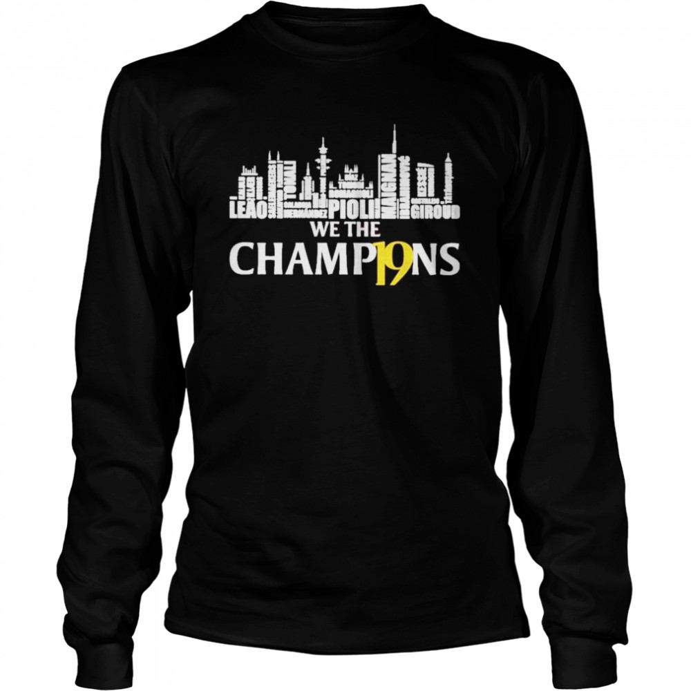 AC Milan City We the Champions 19 Campioni  Long Sleeved T-shirt