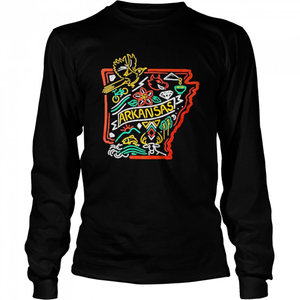Andrew Steger Chris Jones Arkansas Neon  Long Sleeved T-shirt