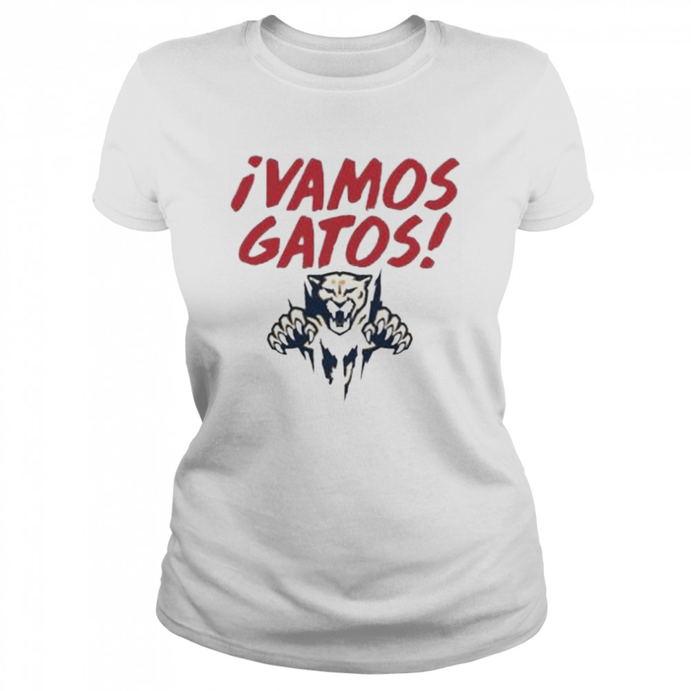 Florida Panthers Vamos Gatos Leaping Cat  Classic Women's T-shirt