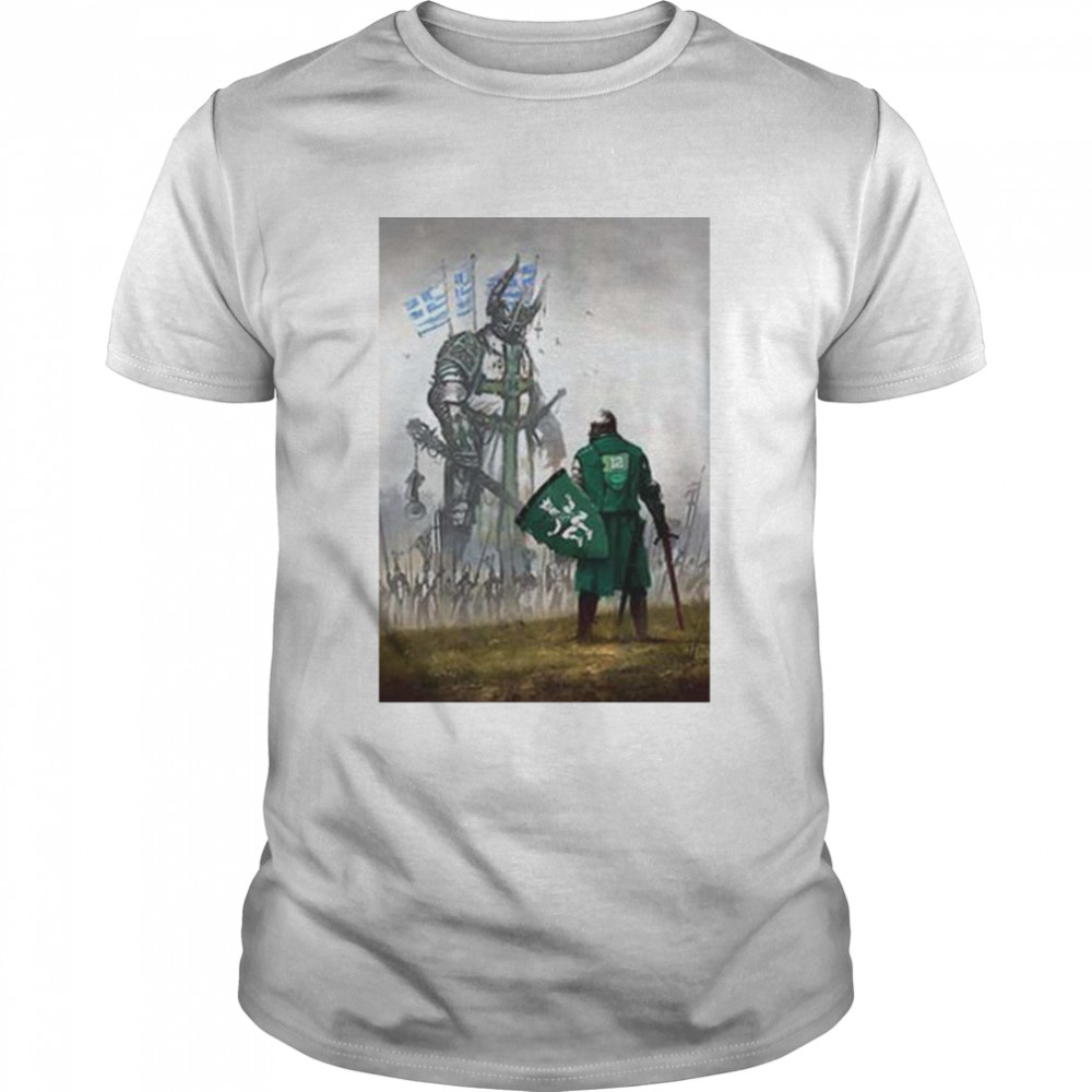 The dark knight against the greek god original shirt Classic Men's T-shirt