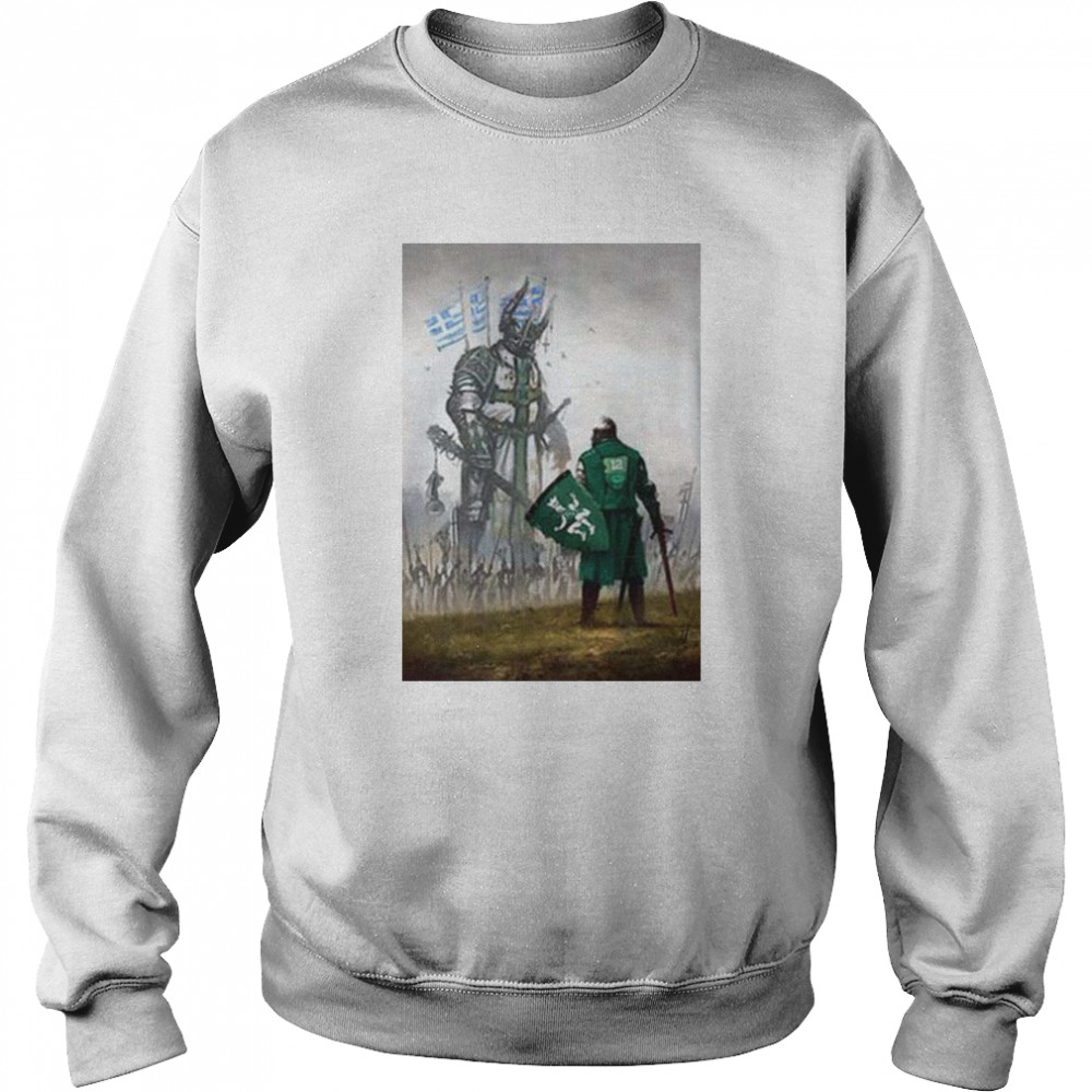 The dark knight against the greek god original shirt Unisex Sweatshirt