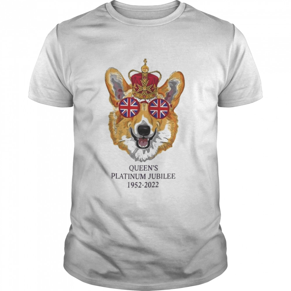 The Queen’s Platinum Jubilee 1952-2022 Corgi Union Jack T-Shirt