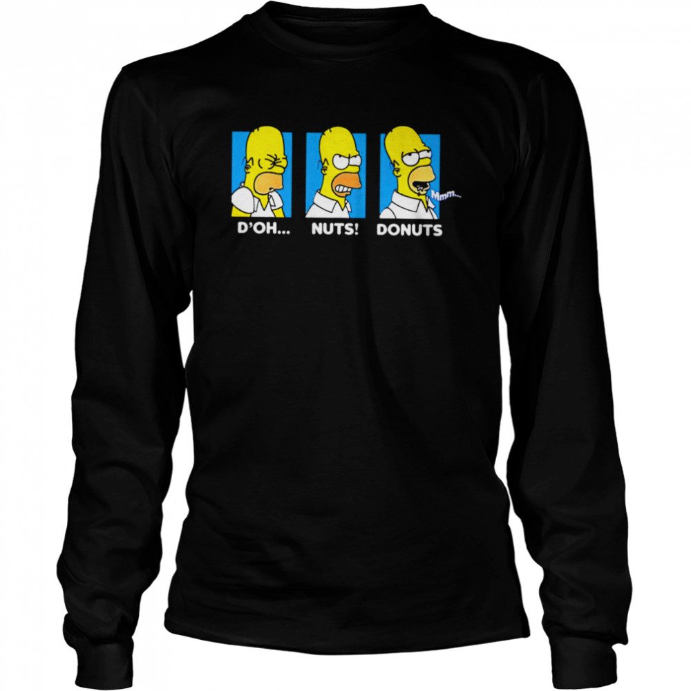 The Simpson D’oh Nuts Donuts shirt Long Sleeved T-shirt