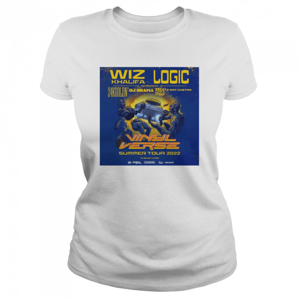 Vinyl Verse Tour 2022 Music Concert Wiz Khalifa & Logic T- Classic Women's T-shirt