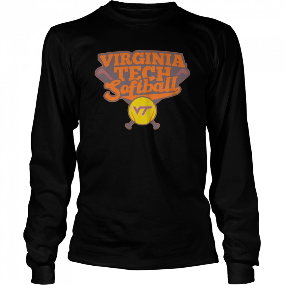 Virginia Tech Hokies Softball logo shirt Long Sleeved T-shirt