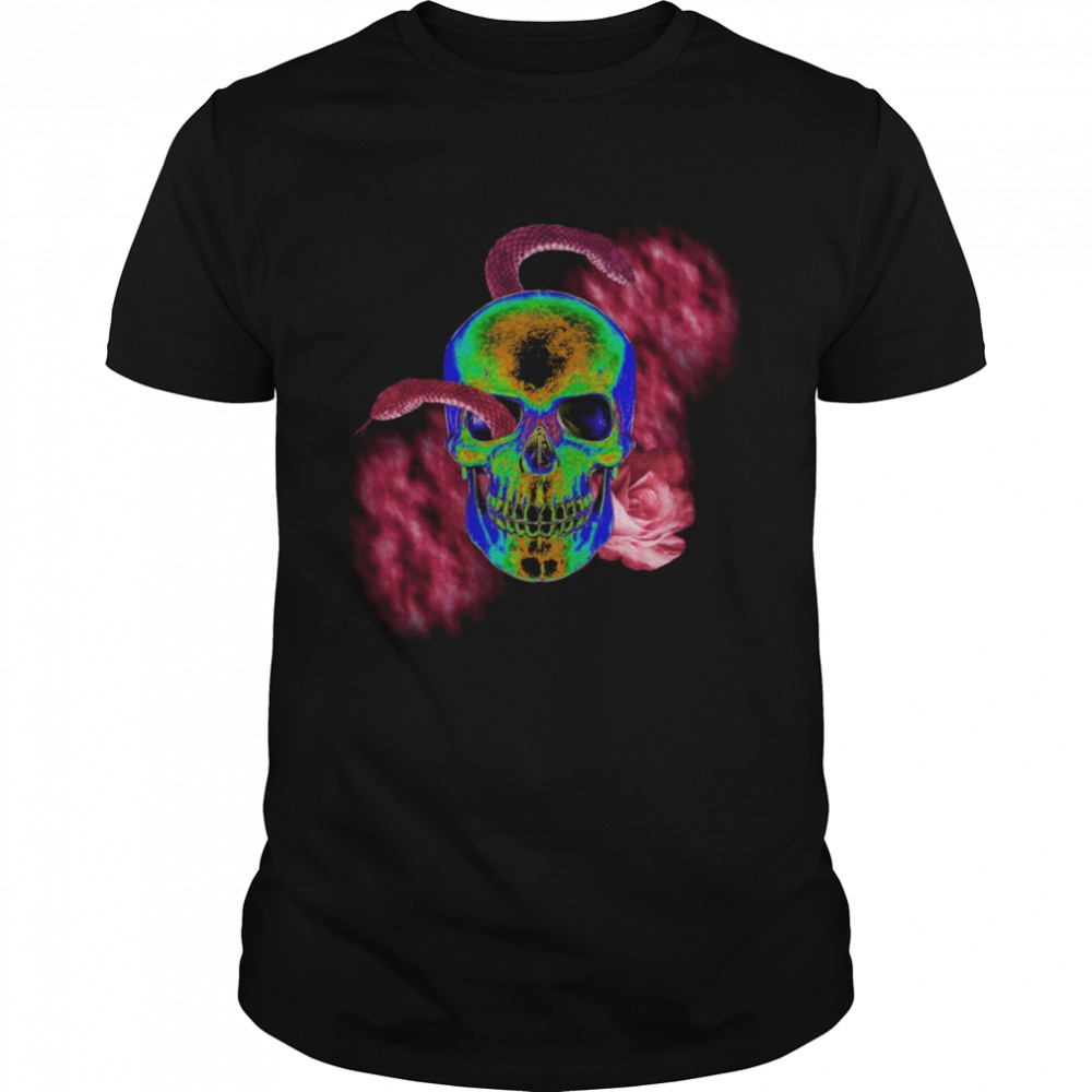 SKULL WITH SNAKES AND ROSE Shirt