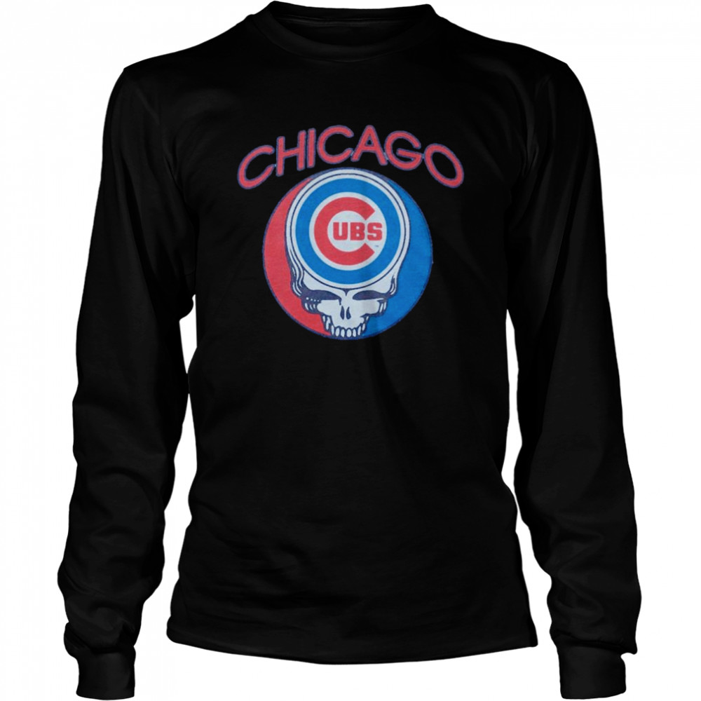 MLB x Grateful Dead x Cubs  Retro Chicago Cubs Baseball T-Shirt