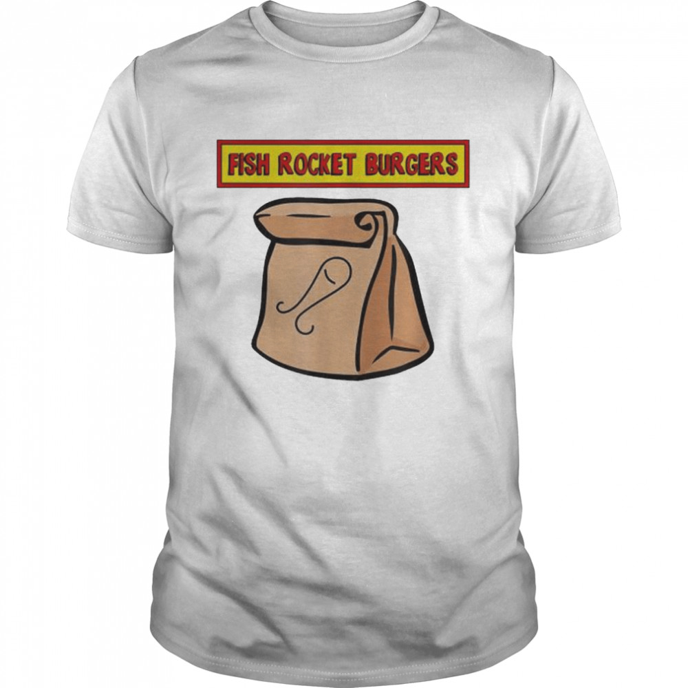 Fish rocket burgers paper bag sack family show shirt Classic Men's T-shirt