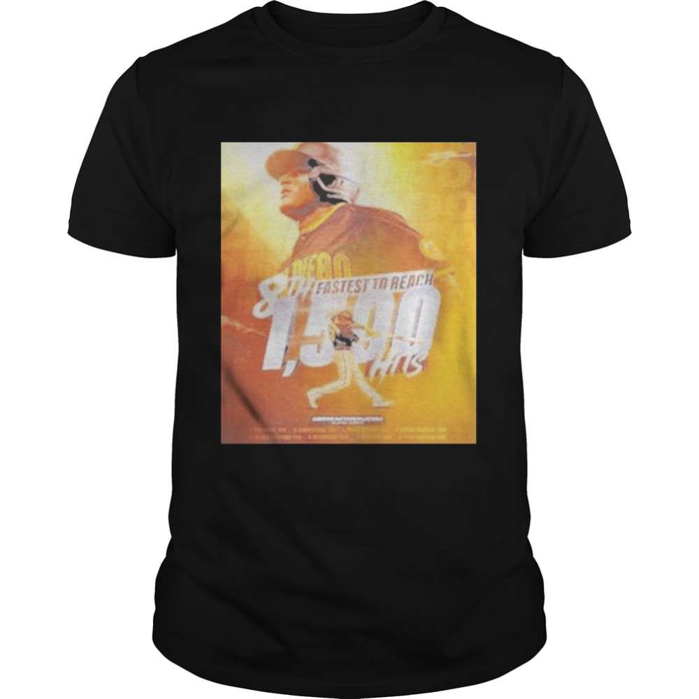 Mlb San Diego Padres Manny Machado 1500 Hits In 1357 Games T-Shirt