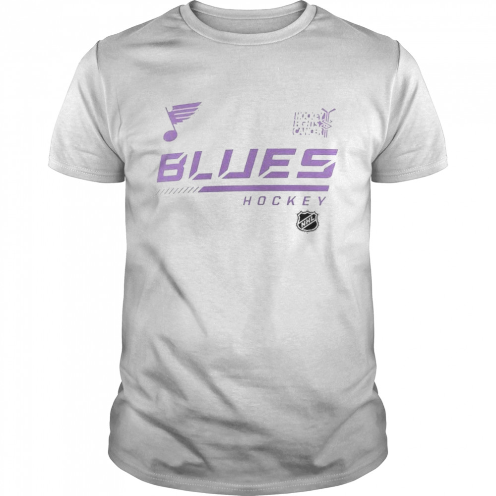 St. Louis Blues Fanatics Branded NHL Hockey Fights Cancer Shirt