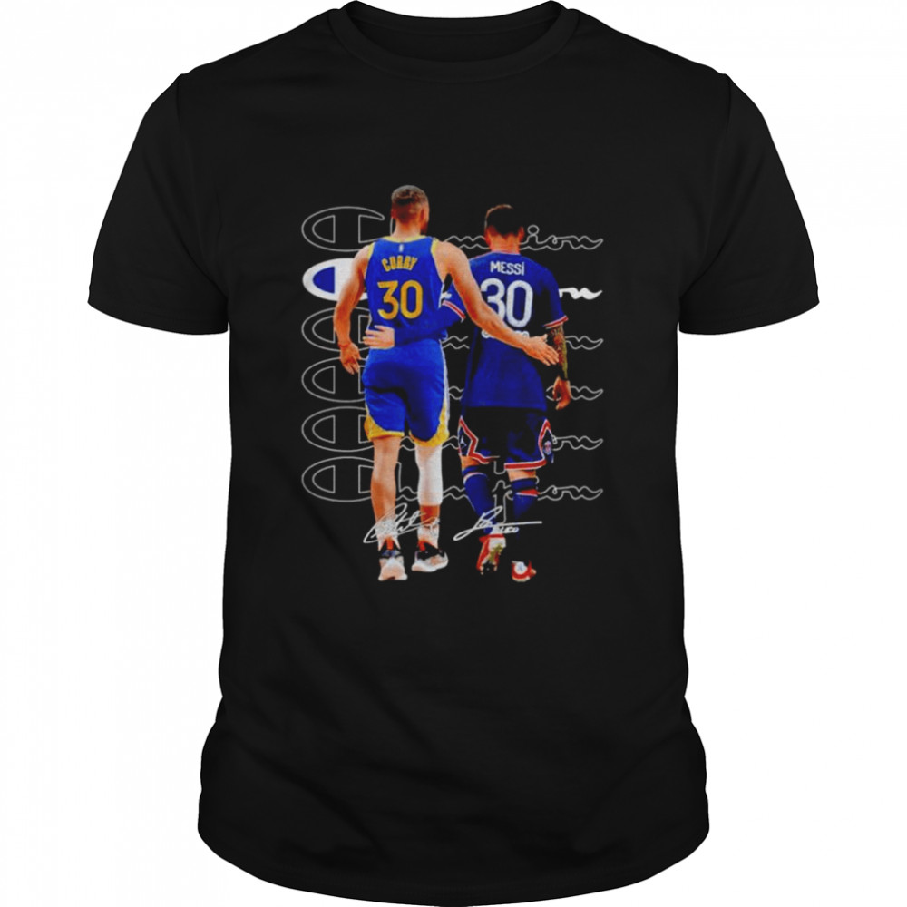 Stephen Curry and Lionel Messi Champion shirt