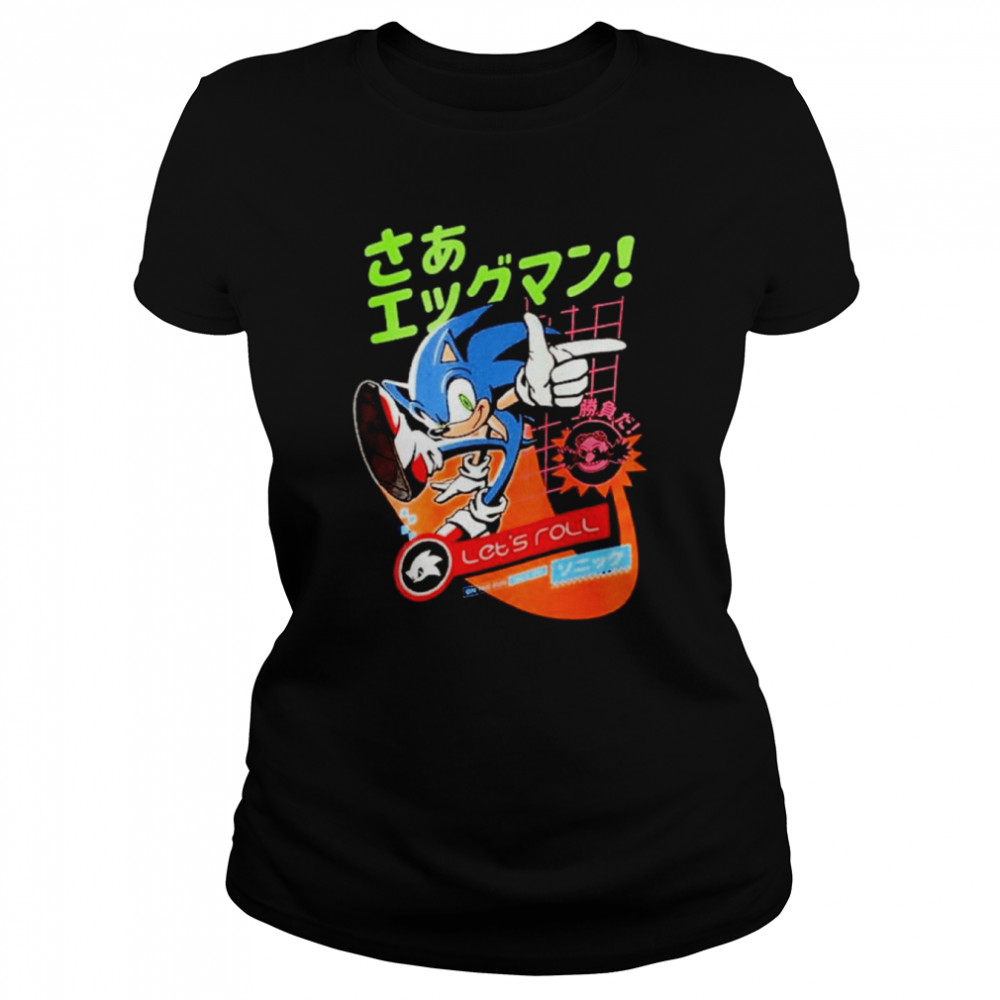 Sonic the Hedgehog with Kanji Shirt - Trends Bedding