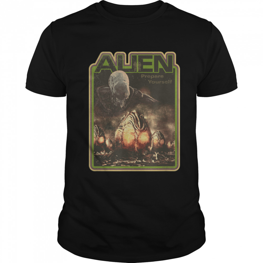 Alien Xenomorph Prepare Yourself Retro T-Shirt B09WCTK9T8