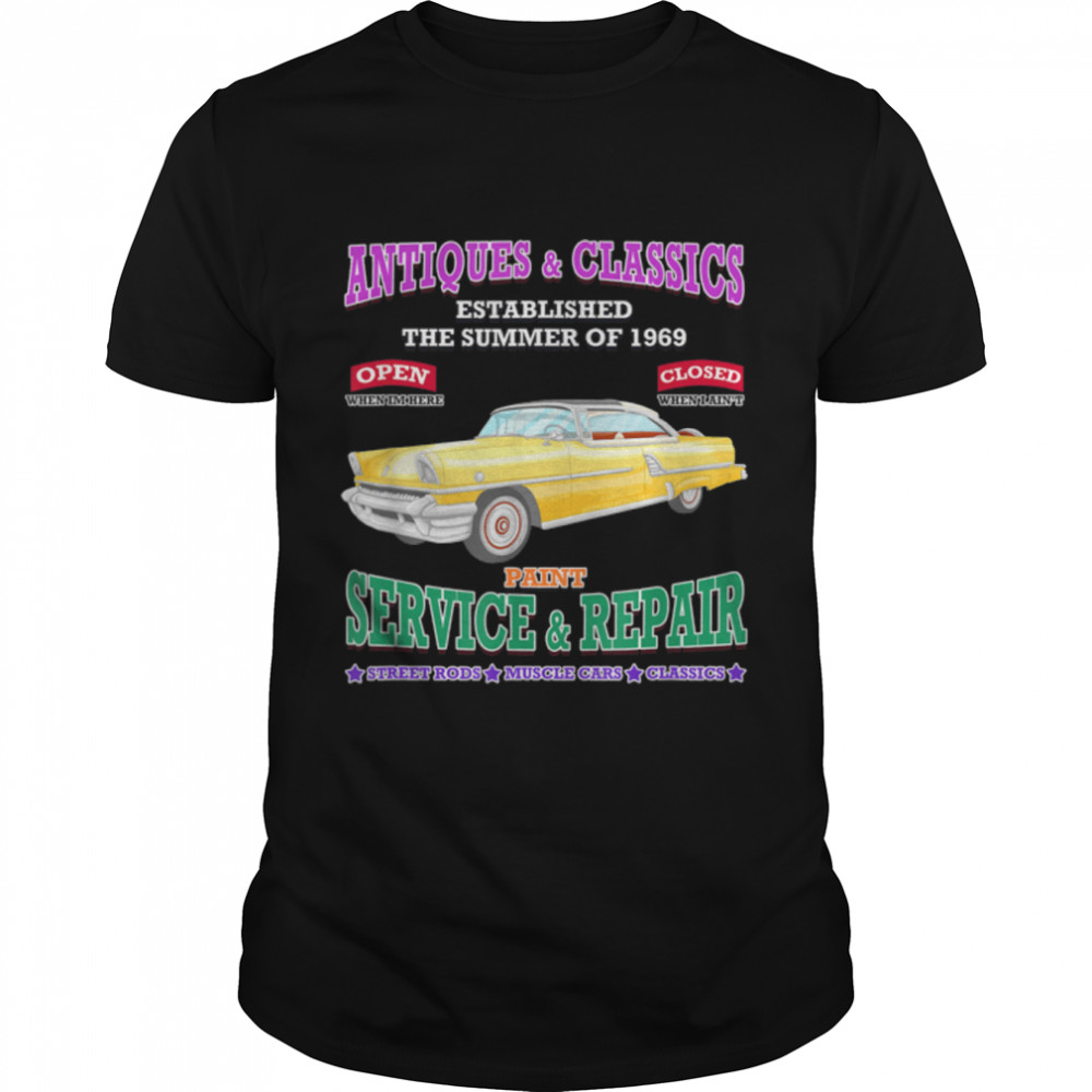 Antique Classic Car Hot Rod Racing Garage Novelty Gift T-Shirt B0B2BJTVYR