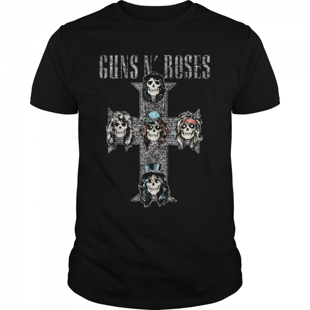 Guns N' Roses Official Vintage Cross T-Shirt B07TQ9X6YK