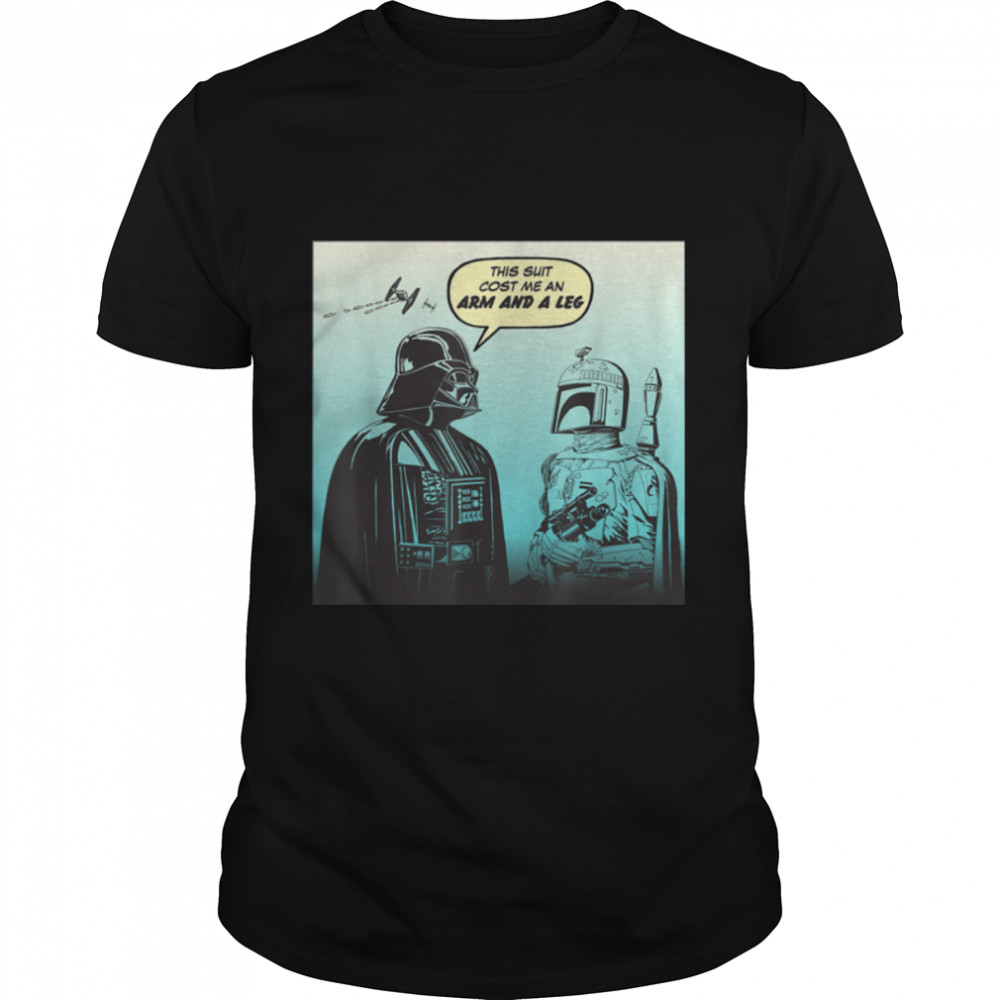 Star Wars Funny Darth Vader and Boba Fett Comic T-Shirt B07Z8S4FJL