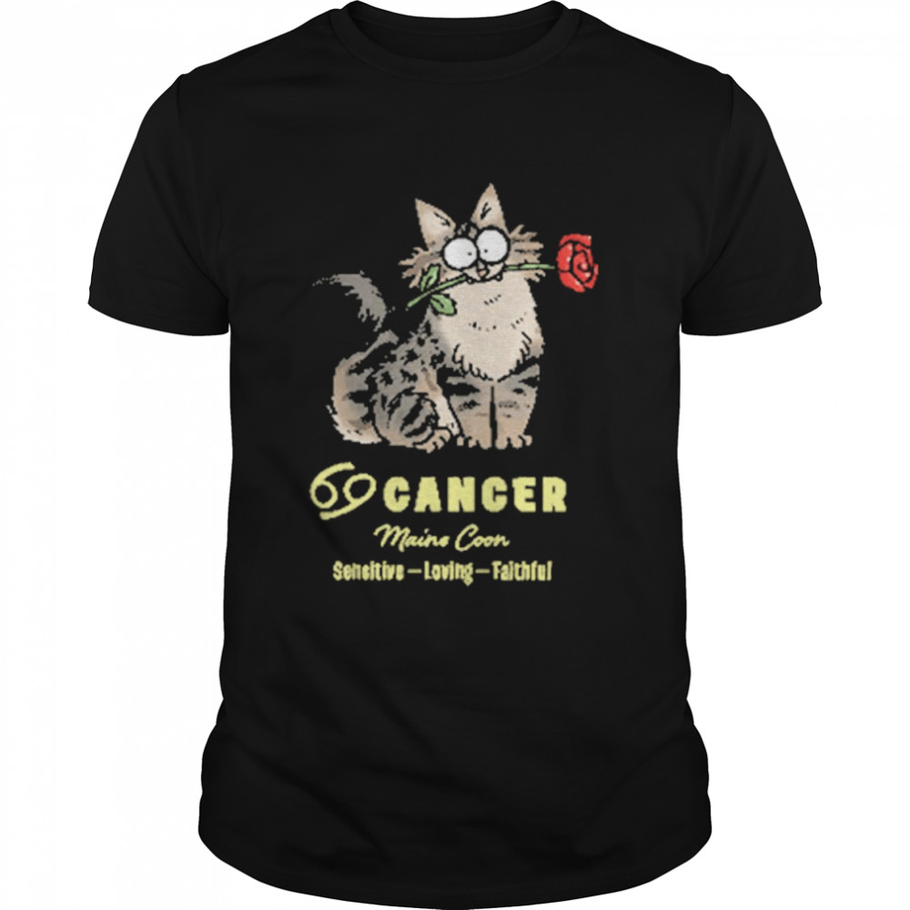 Cancer Maine Coon Zodiac Simon’s Cat Shirt