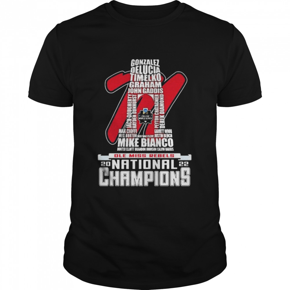 Ole Miss Rebels Team Name 2022 National Champions  Classic Men's T-shirt