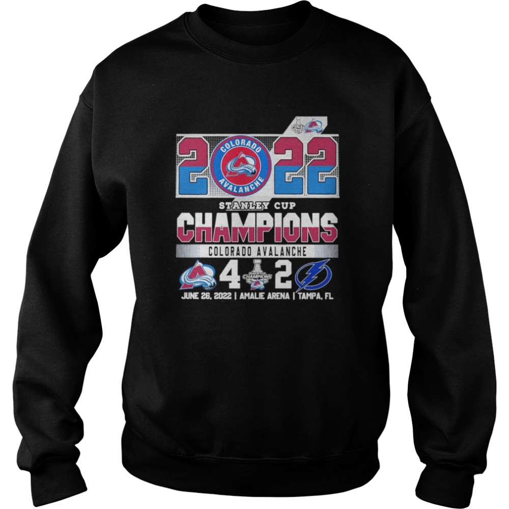The Colorado Avalanche 2022 Stanley Cup Champions Avalanche 4-2 Lightning  Unisex Sweatshirt