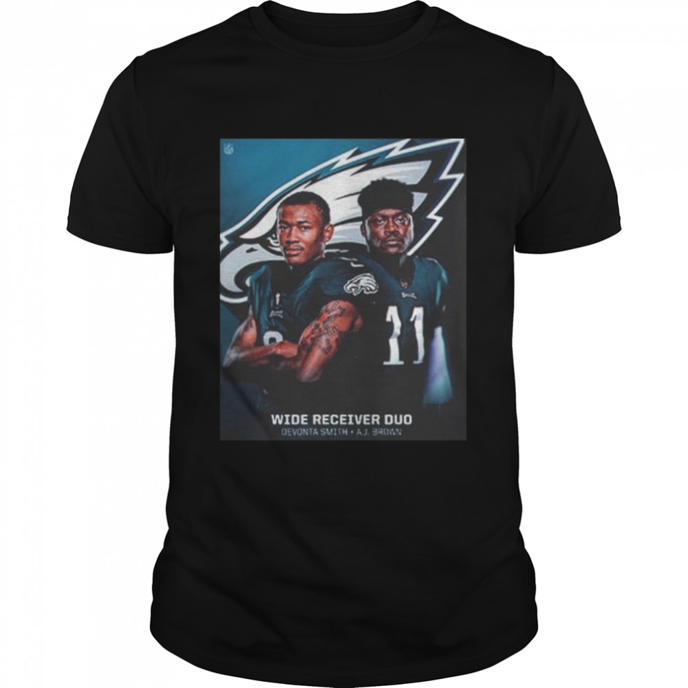 Wide Receiver Duo Devonta Smith And A J Brown Philadelphia Eagles T-Shirt -  REVER LAVIE